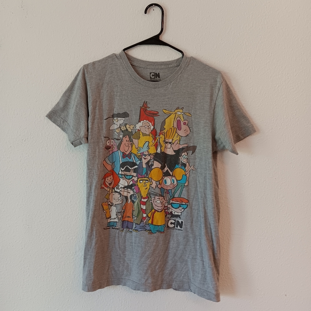 Cartoon Network T Shirt Men Size M Gray  Cotton and Polyester